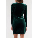 VELVET LONG SLEEVE WRAP MINI