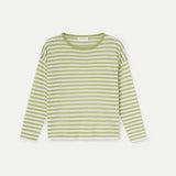 LSLV KNIT STRIPED TOP