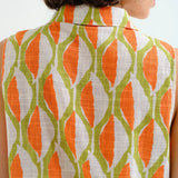 SLVLESS GEOMETRIC TOP