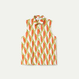 SLVLESS GEOMETRIC TOP