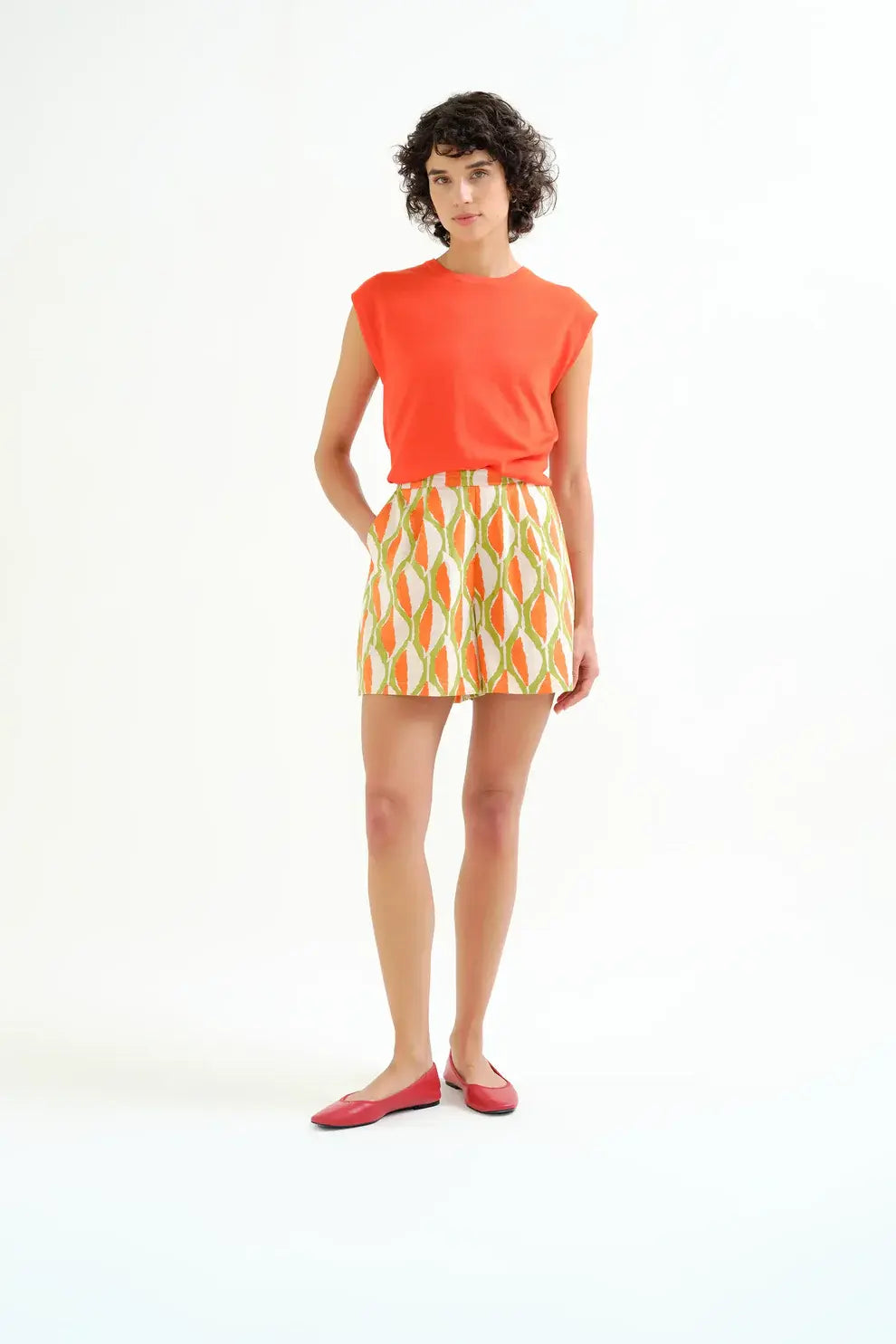 GEOMETRIC PRINT SHORTS