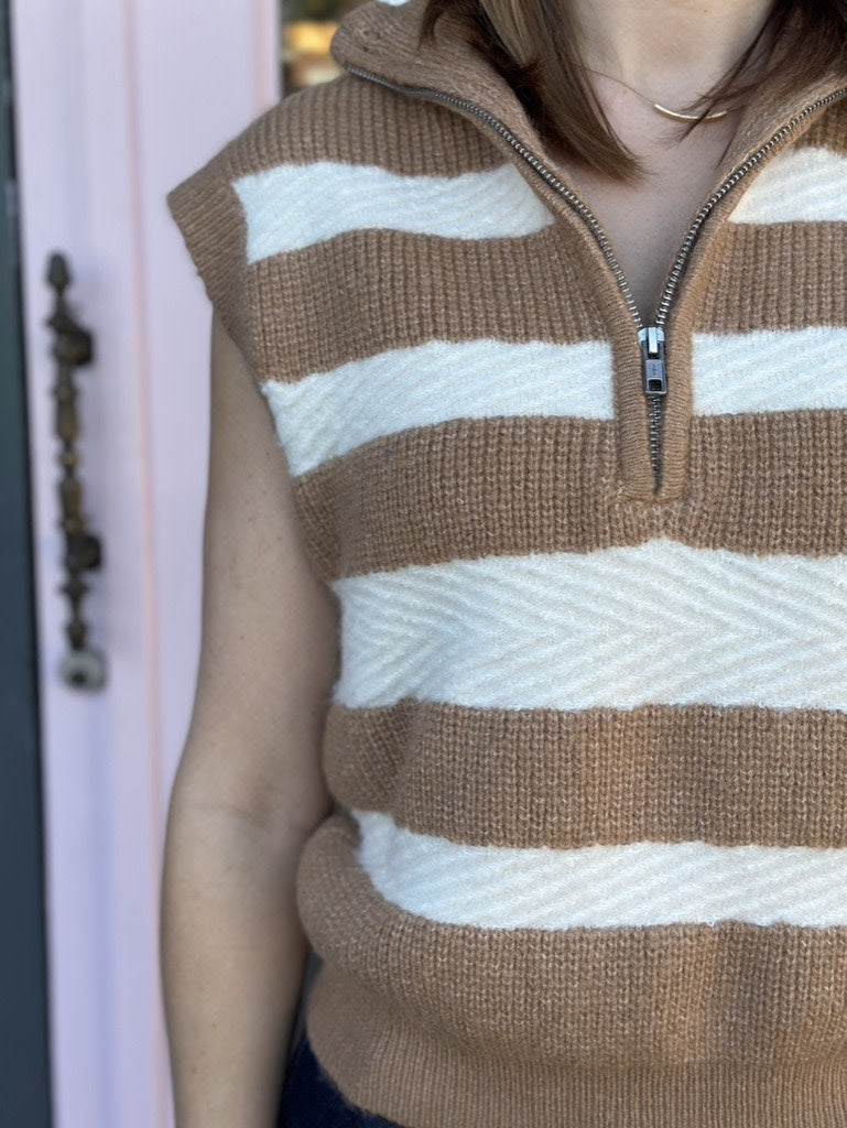 STRIPED SWEATER VEST