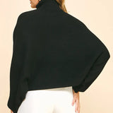 TURTLE NECK RAGLAN SLEEVE SWEATER