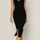 SLEEVELESS KNIT DRESS