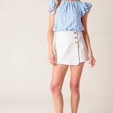 GOLD BUTTON MINI SKORT
