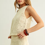 CROCHET KNIT TASSEL TOP