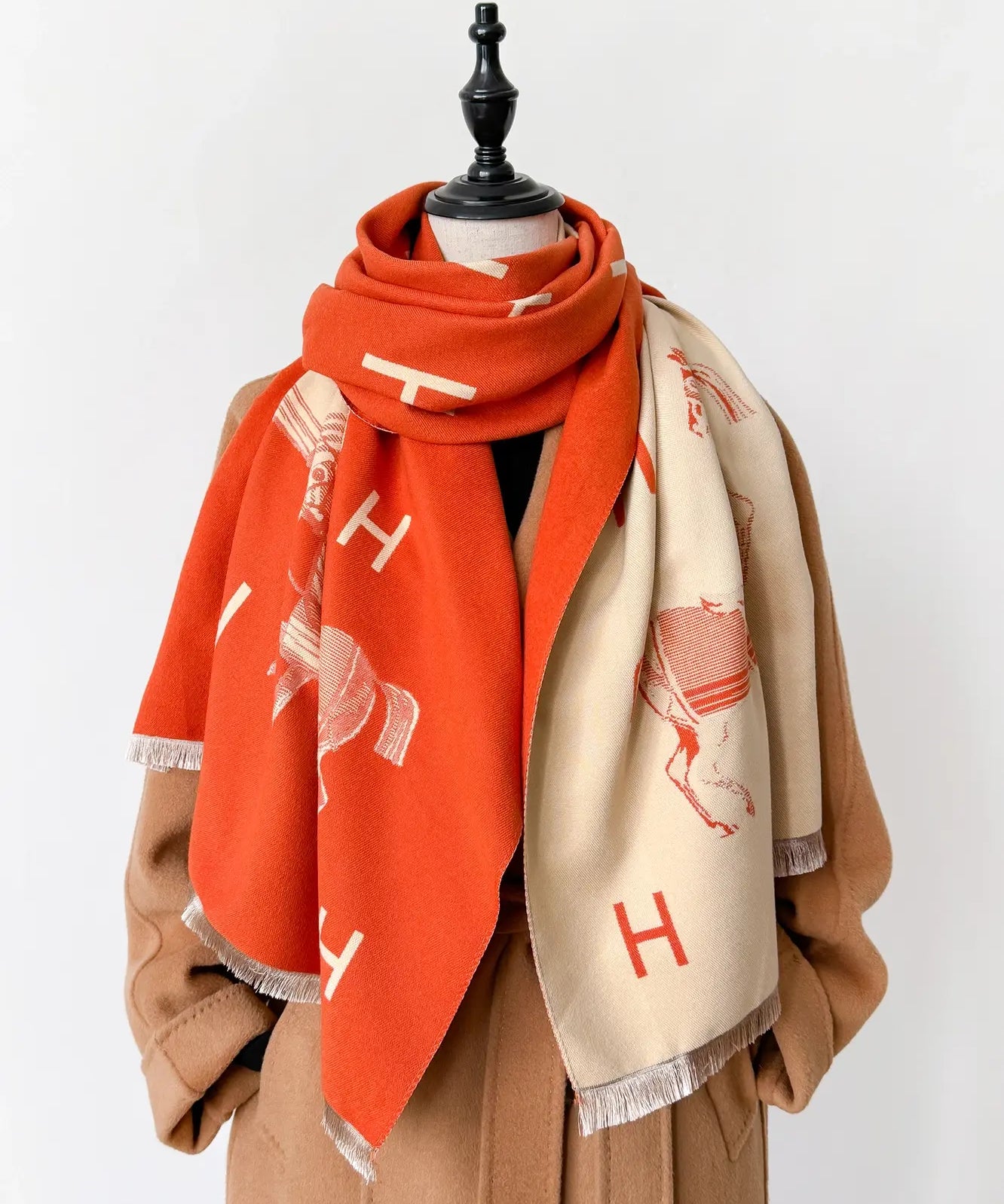 REVERSIBLE WRAP EQUESTRIAN ORANGE