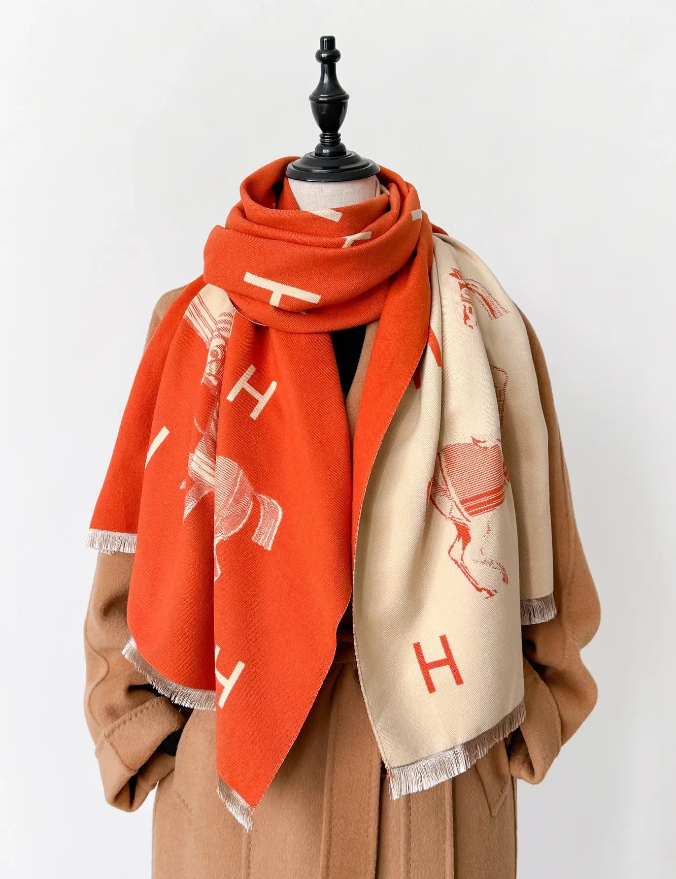 REVERSIBLE WRAP EQUESTRIAN ORANGE