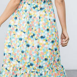 POLKA DOT SMOCKED MIDI DRESS