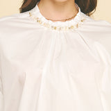 BEAD NECK BLOUSE