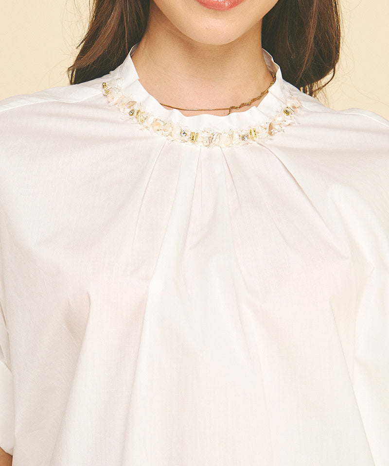 BEAD NECK BLOUSE