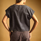 Suede Crop Top