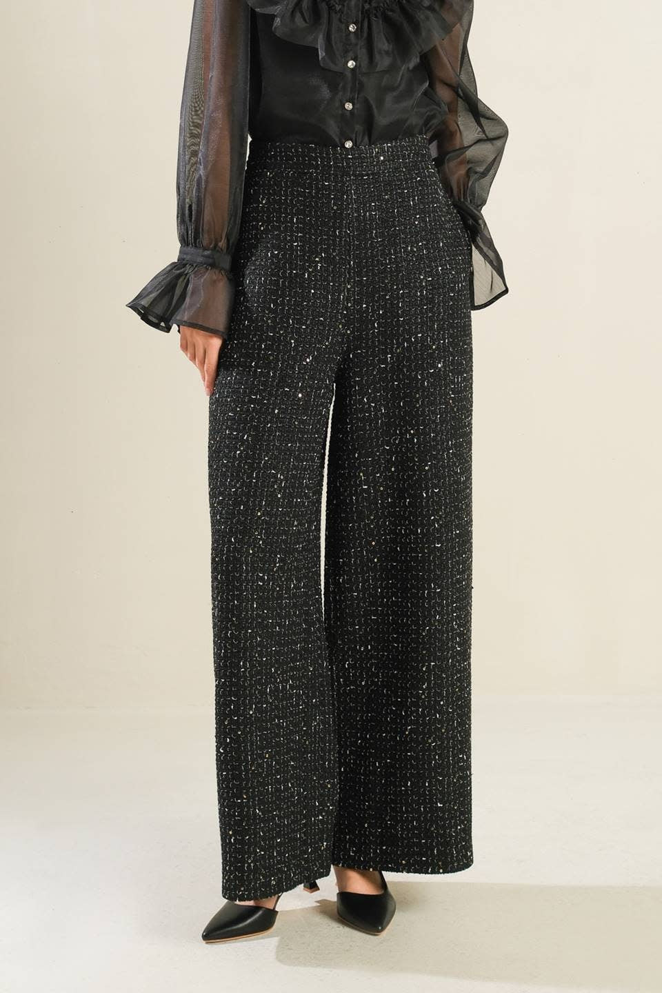 TWEED SEQUIN PANT