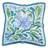 BLOOM PRINT BLUE SQUARE SCARF