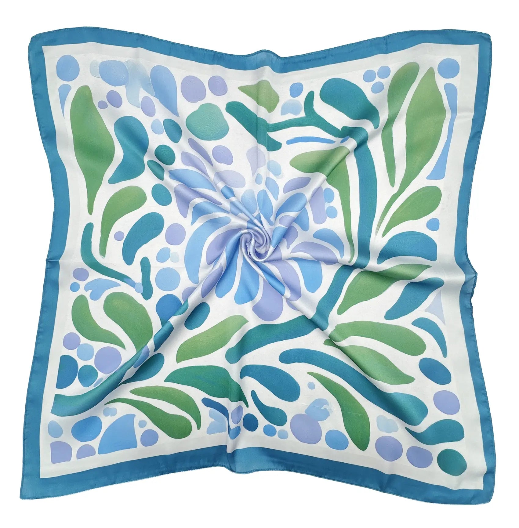 BLOOM PRINT BLUE SQUARE SCARF