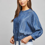 3/4 Sleeve Denim Tencel Jacket