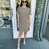 CHENILLE TEXTURED SHIFT DRESS