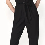 PUFF SSLV CREPE JUMPSUIT