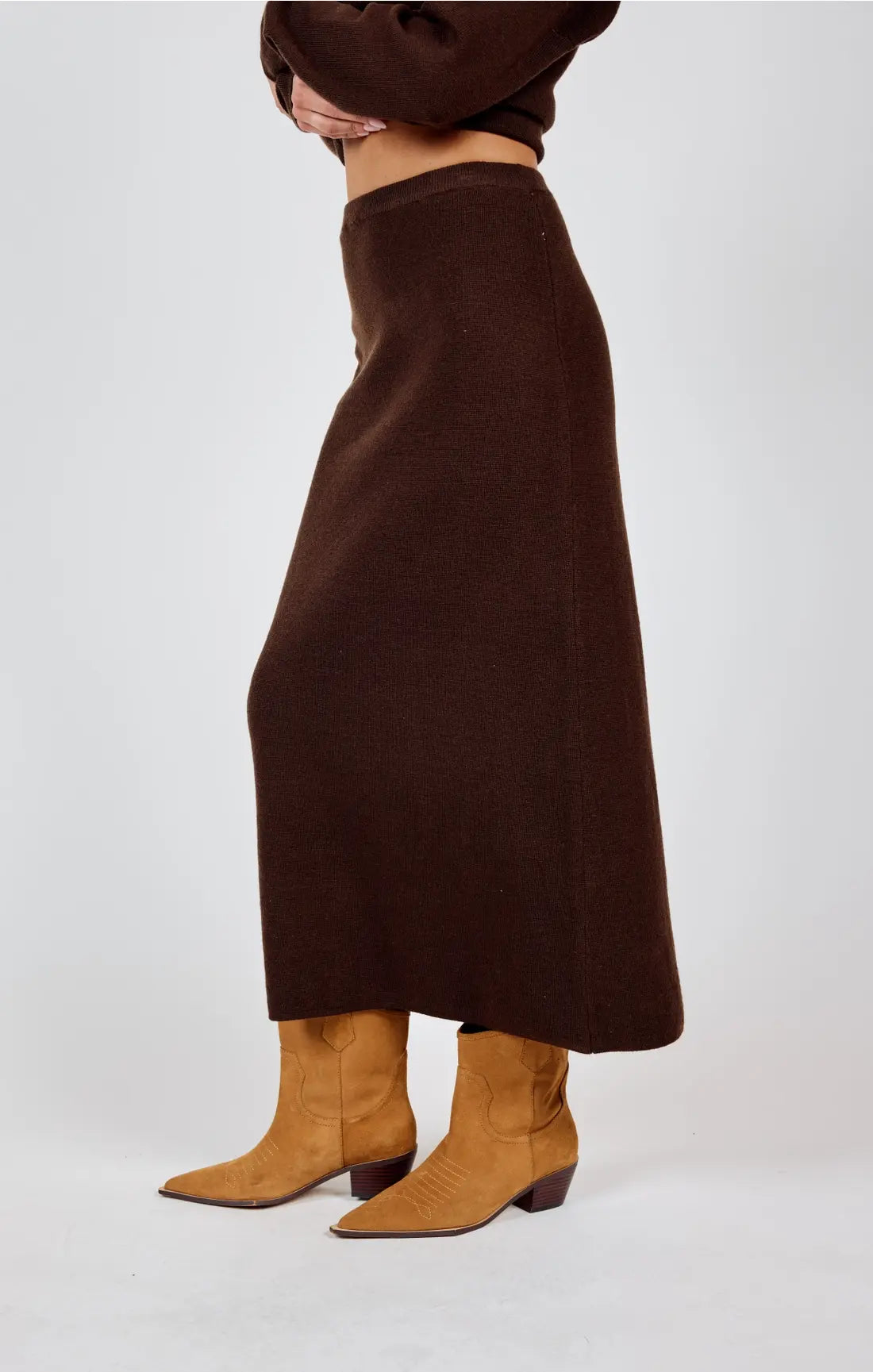THE CATHERINE KNIT MIDI SKIRT
