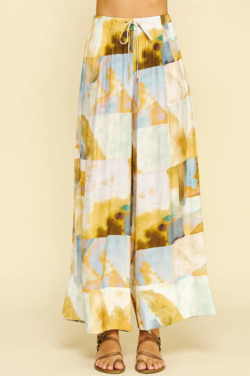 WATERCOLOR PRINT PANTS