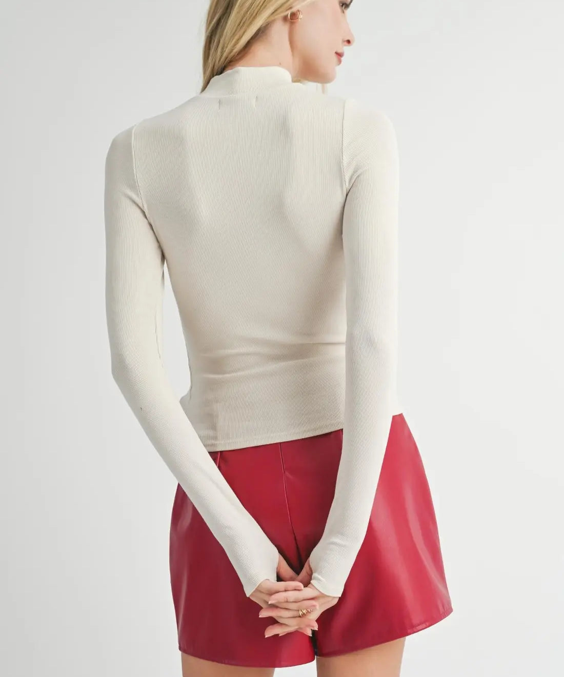 EVERYDAY MOCK NECK LSLV TOP (Additional Colors)