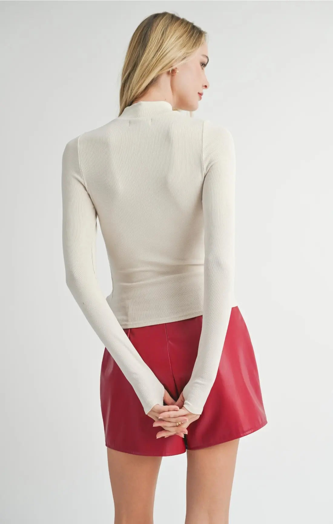 EVERYDAY MOCK NECK LSLV TOP (Additional Colors)