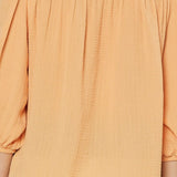 WIDE NECK CHEST SMOCKED TOP