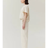 SIDE RIBBON TIE VNECK TOP