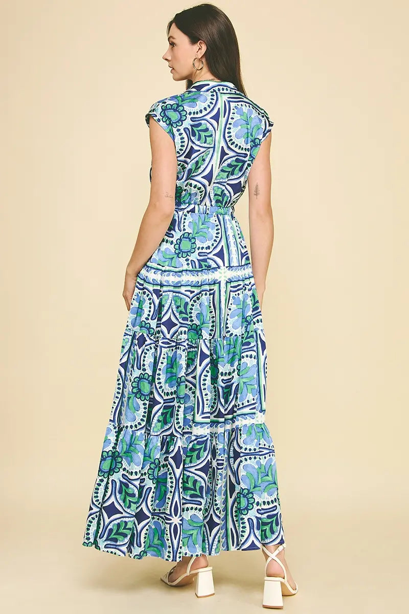 FLORAL TIERED MAXI DRESS