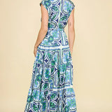 FLORAL TIERED MAXI DRESS