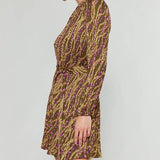 Printed Mini Pleats Dress