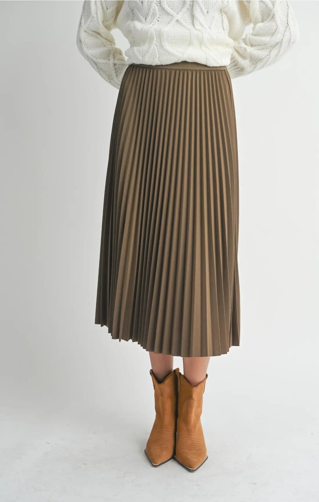 OUR FAVORITE PLEATED MIDI SKIRT