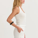 GENA CONTRAST STITCH SKIRT