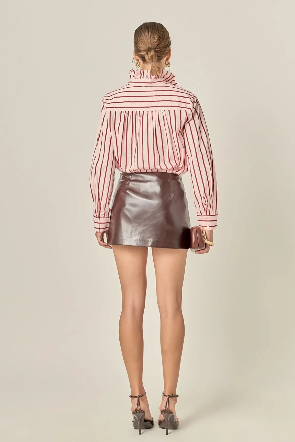 LILY STRIPE RUFFLE BLOUSE