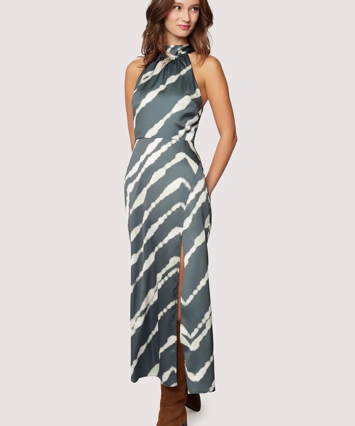 ELISA MAXI HALTER DRESS