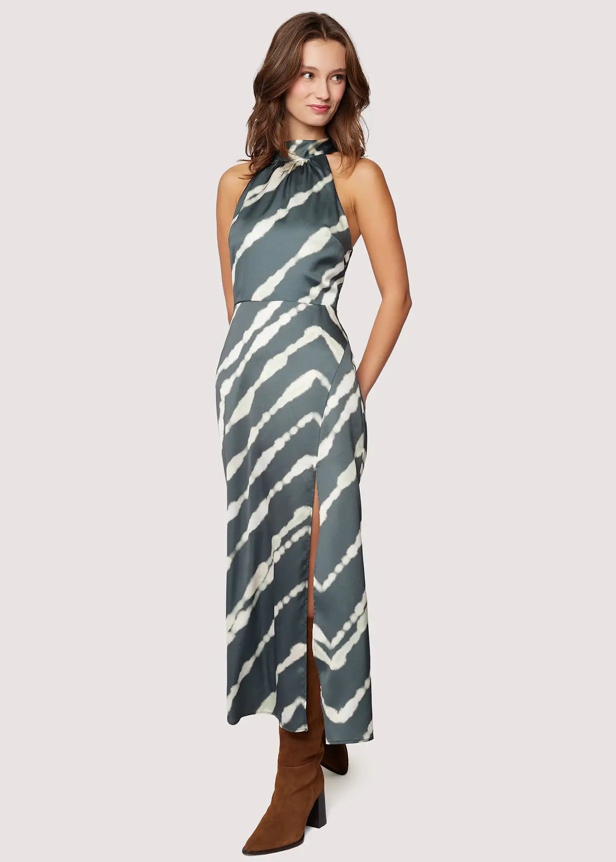 ELISA MAXI HALTER DRESS