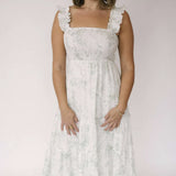 IVY SMOCKED & TIERED MAXI DRESS