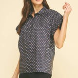 GEOMETRIC DIAMOND PRINT SHIRT