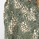 SATIN LSLV DBL POCKET PRINT TOP