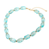Translucent Resin Pebble Beaded Statement Necklace