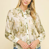 FRENCH SCENIC PRINT TOP (additional colors)