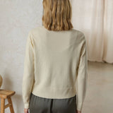 Machine Washable Knit Cardigan with Gold Buttons