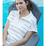 STRIPE QUARTER ZIP PULLOVER