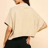 MOCK NECK SSLV SWEATER