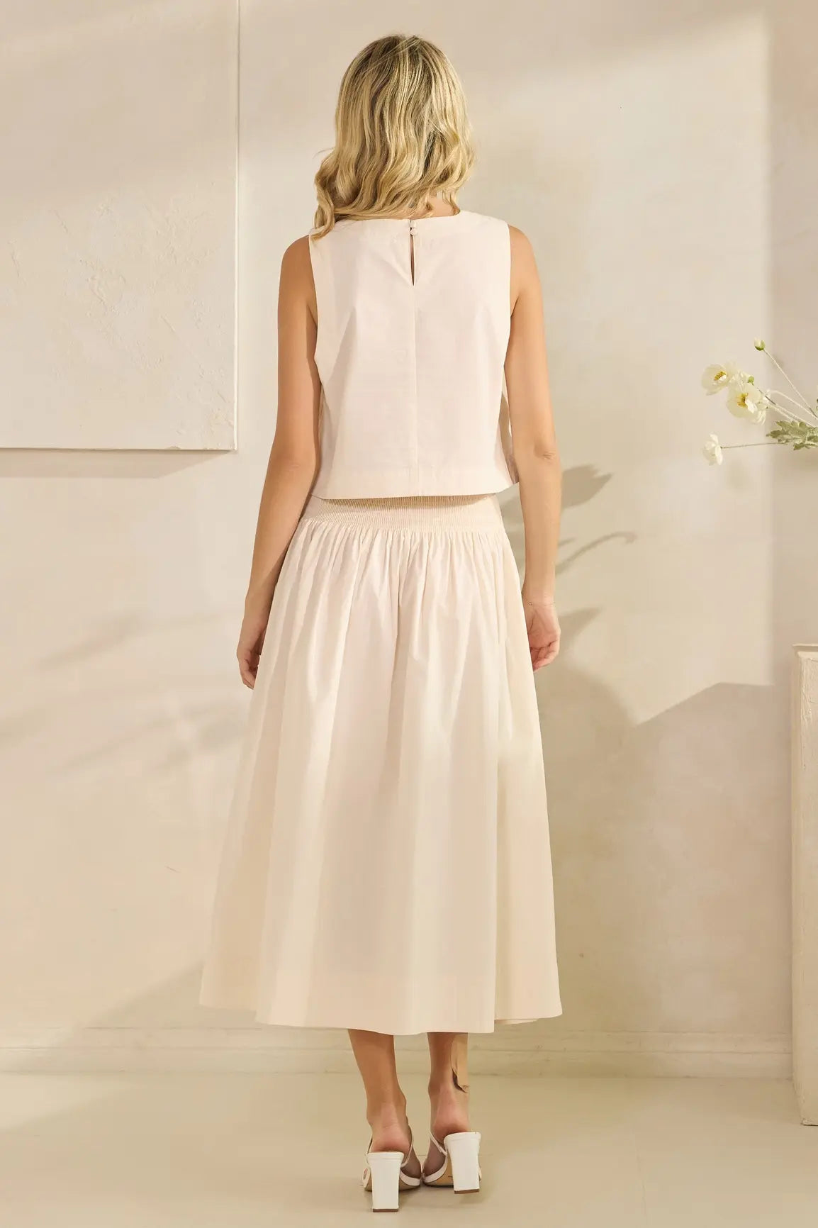 POPLIN CROP TANK TOP