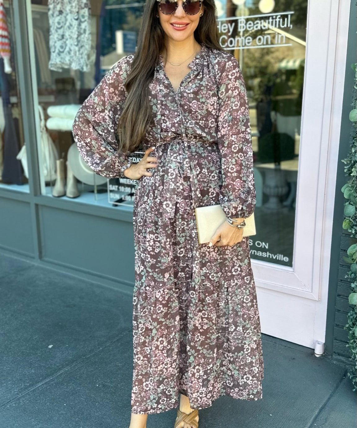 HARVEST CHIFFON MAXI DRESS