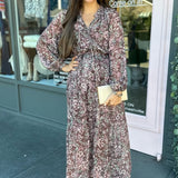 HARVEST CHIFFON MAXI DRESS