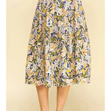 FLORAL PRINT A LINE SKIRT