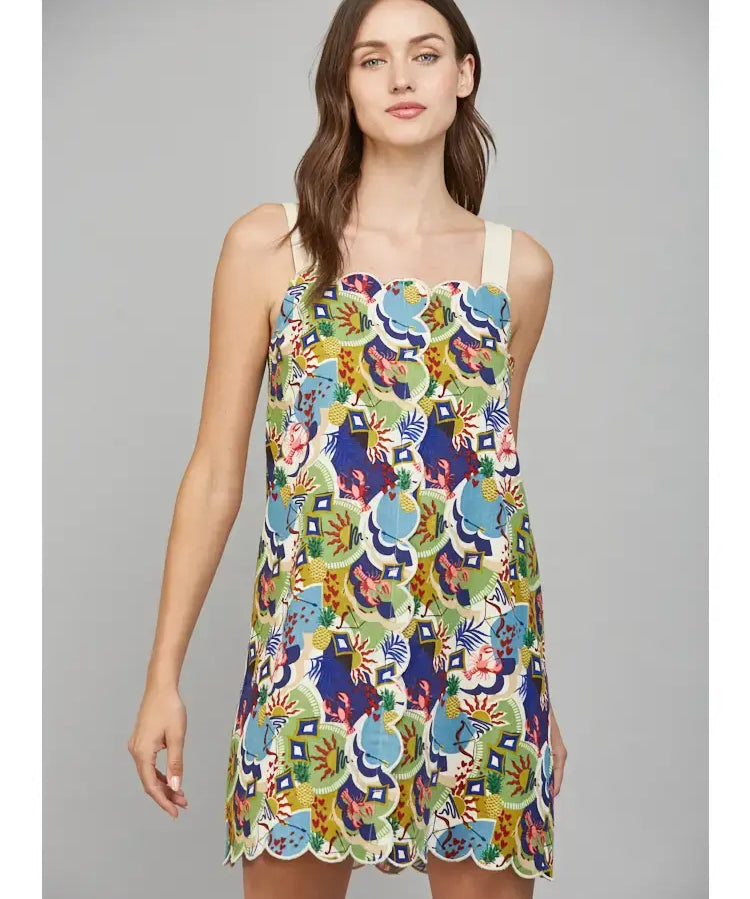 LOBSTER PRINT MINI DRESS