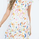 ABSTRACT PRINT MAXI DRESS